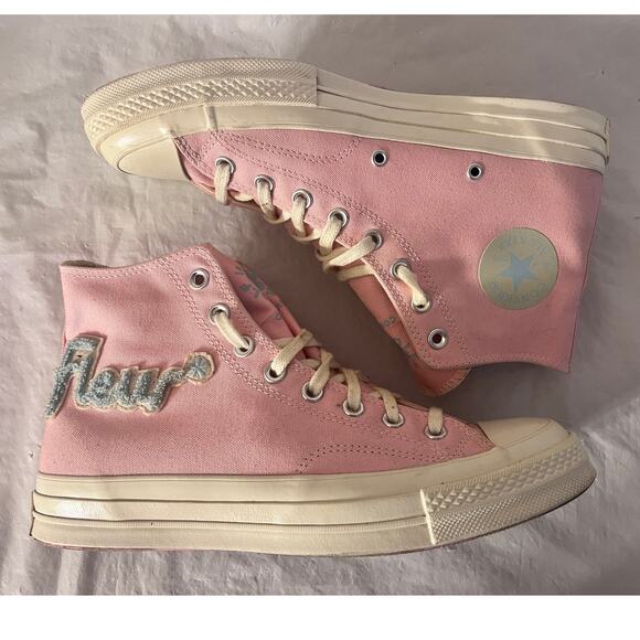 Converse Chuck 70 Hi x Golf Le Fleur Tyler The Creator Pink Chenille Unisex 9/11 - Picture 2 of 16